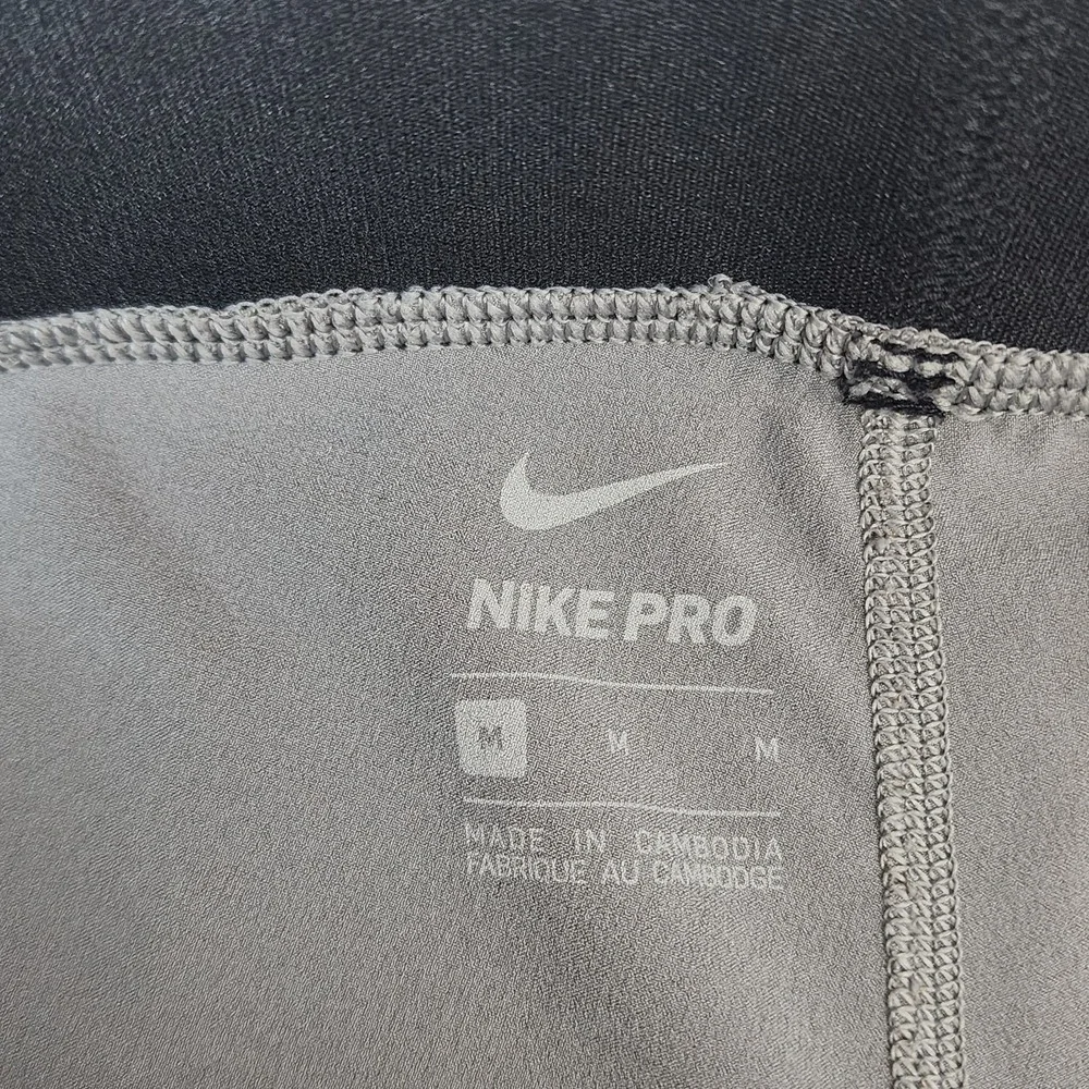 Nike Pro Compression Tights Men's M Gray Dri-FIT Athletic Training Pants
